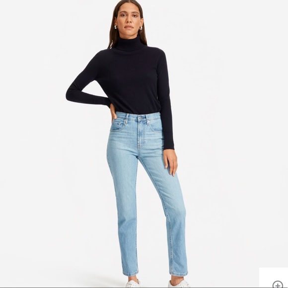 Everlane Denim - Everlane high rise cheeky straight jeans size 32